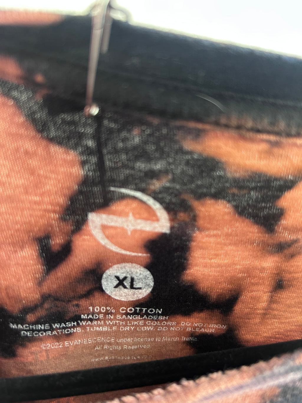 Evanescence tie-dye 2022 tour tee