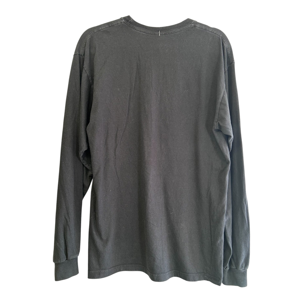 Antithesis black Neck Deep long sleeved tee, size L, shown from the back against a white background.